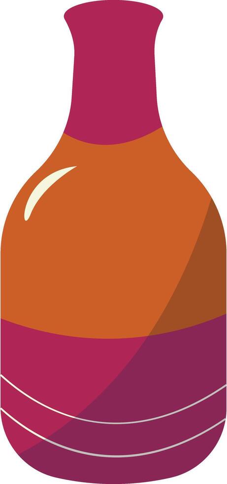 Cartoon Ceramic Vase Illustration. Vase Pottery for Decoration in Flat Style. vector