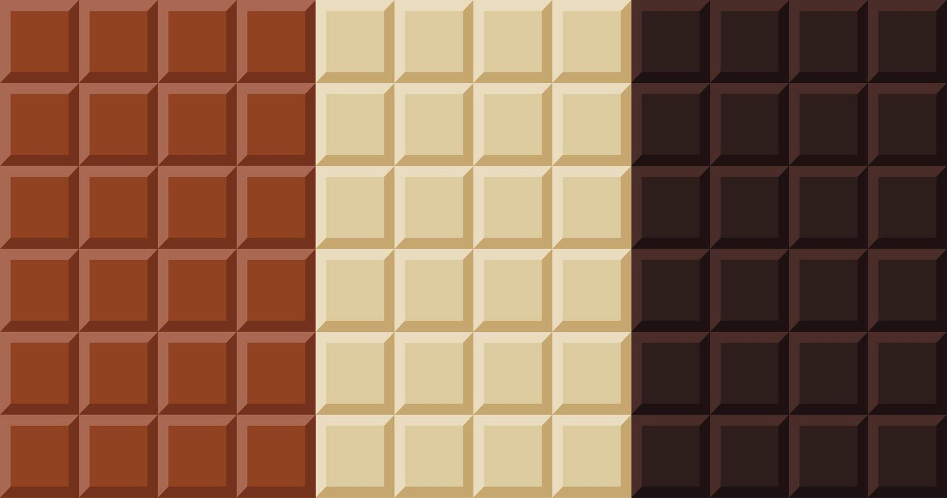 chocolate bar design with three types vector