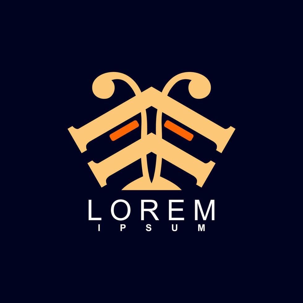 abstract logo design. unique and characterful, geometric abstract logo, modern and cute logo concept vector