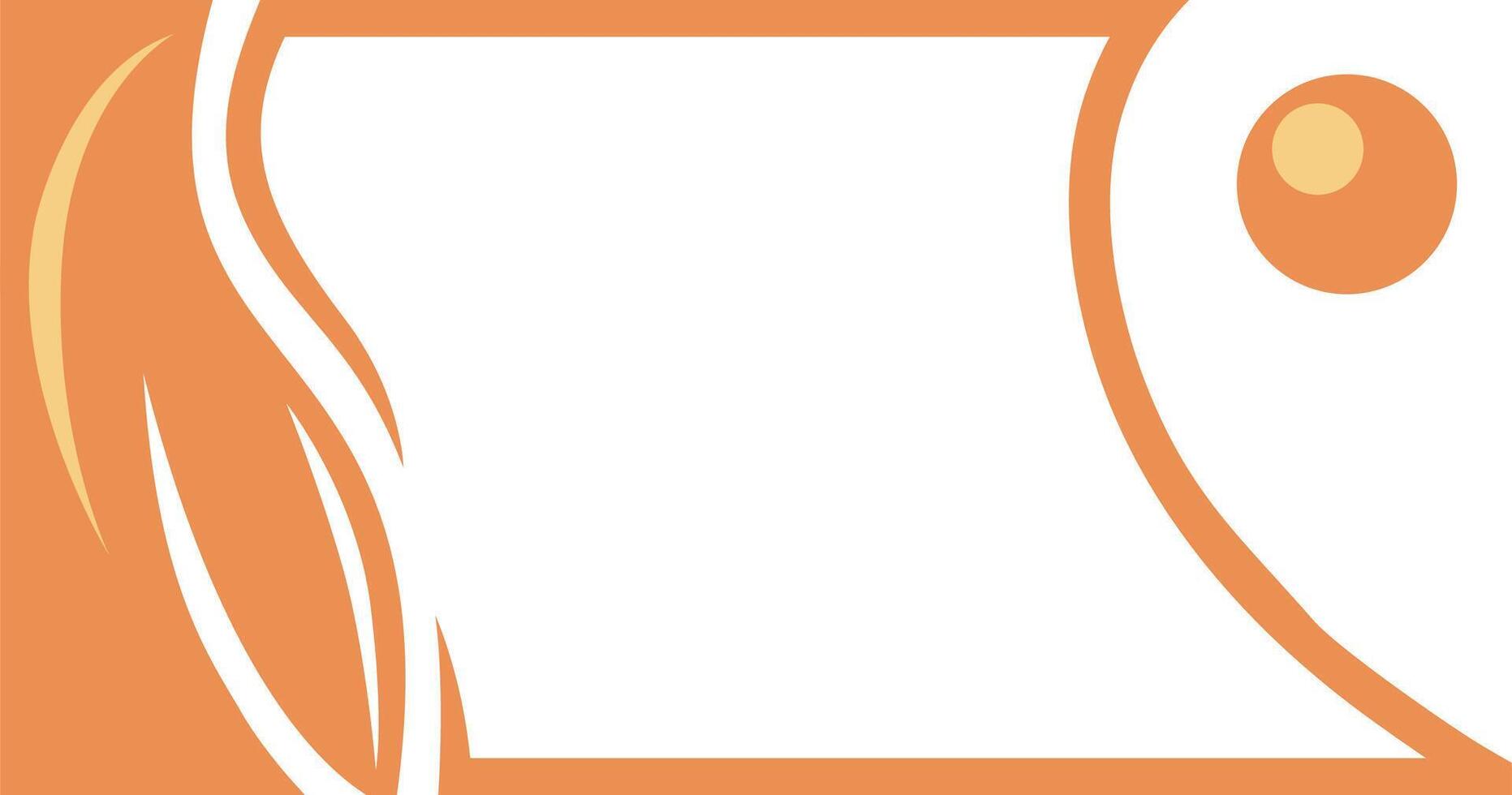 orange leaf background with a white ribbon vector