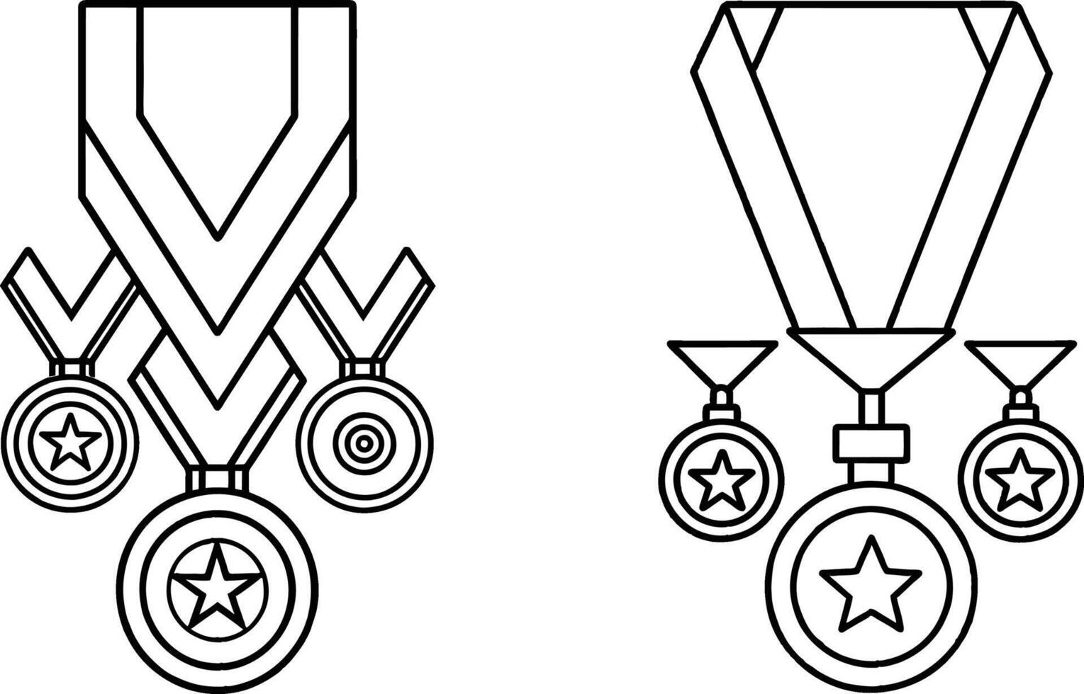 gold medal with ribbon illustration vector