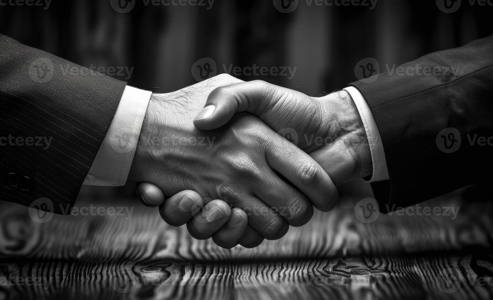 Two confident business man shaking hands during meeting in the office success dealing greeting and partner concept. photo