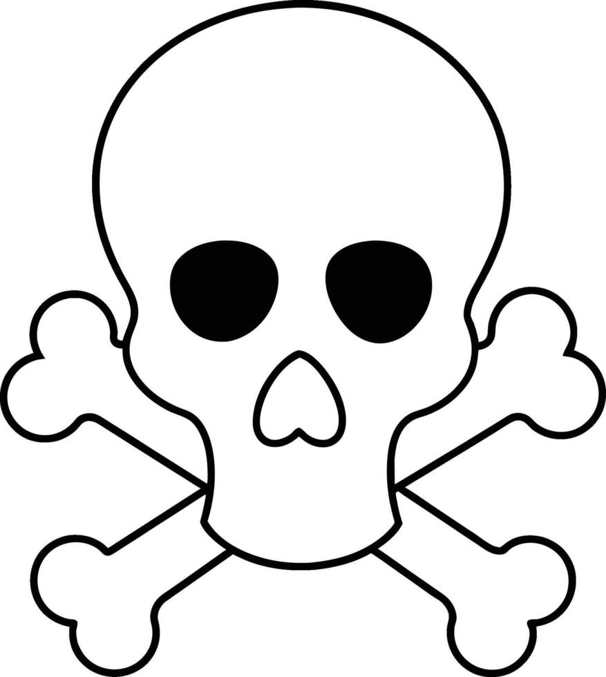 skull and crossbones illustration isolated on white background eps 10 vector