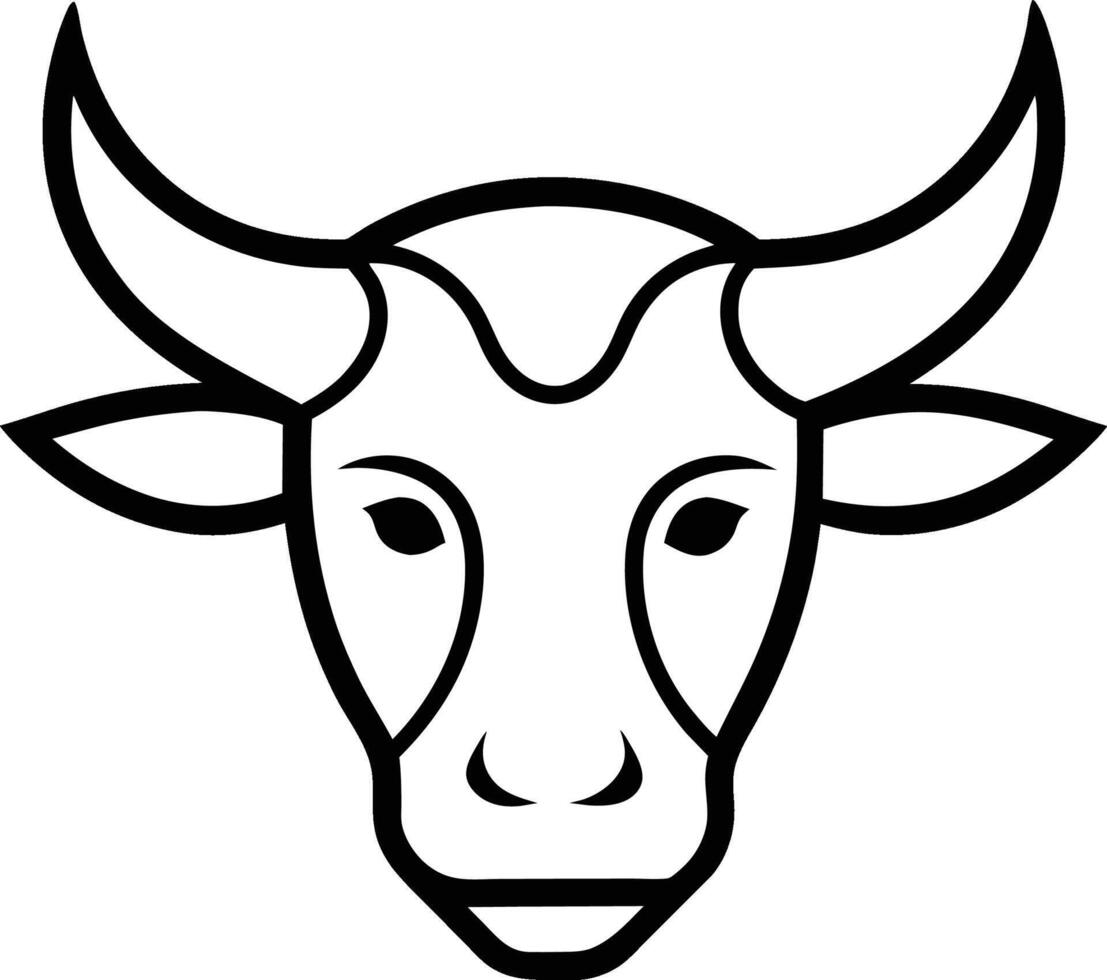 bull head illustration isolated on white background eps 10 vector