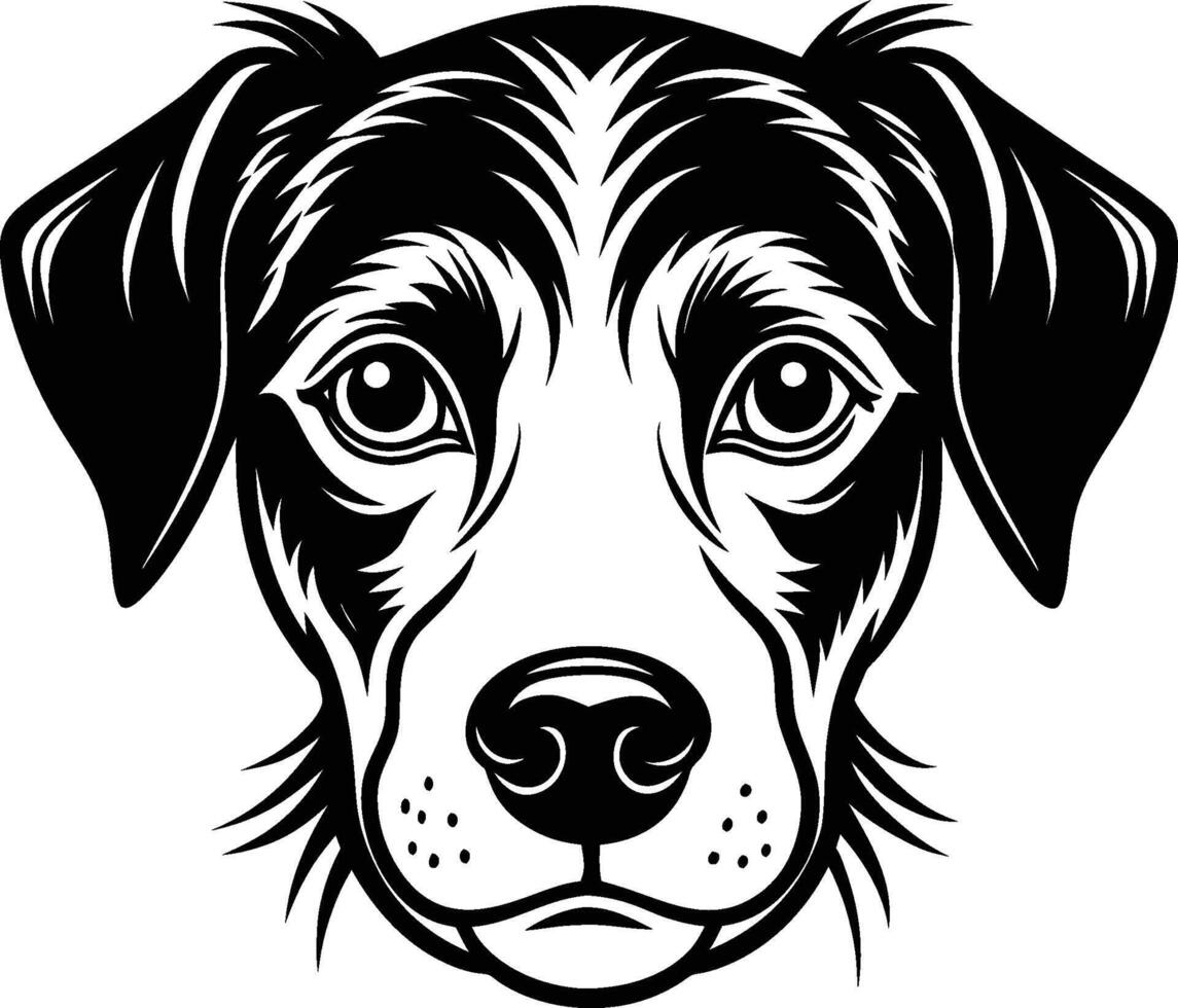 portrait of a dog illustration eps 10 vector