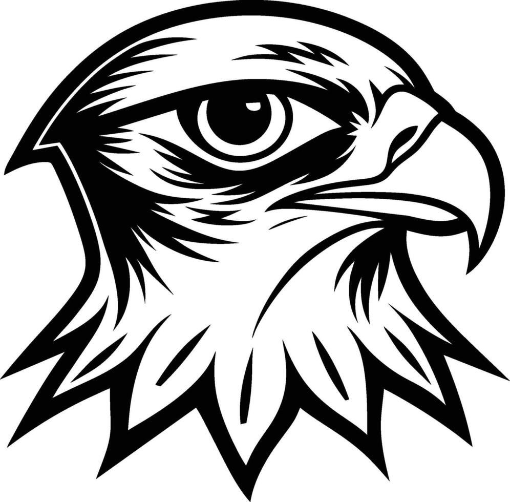 eagle head tattoo isolated on white background eps 10 vector