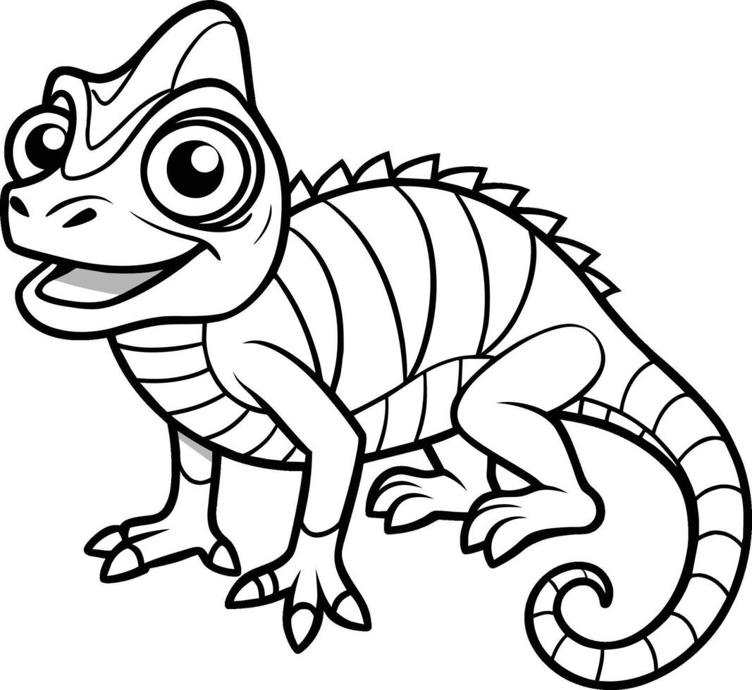 black and white lizard isolated on white background eps 10 vector