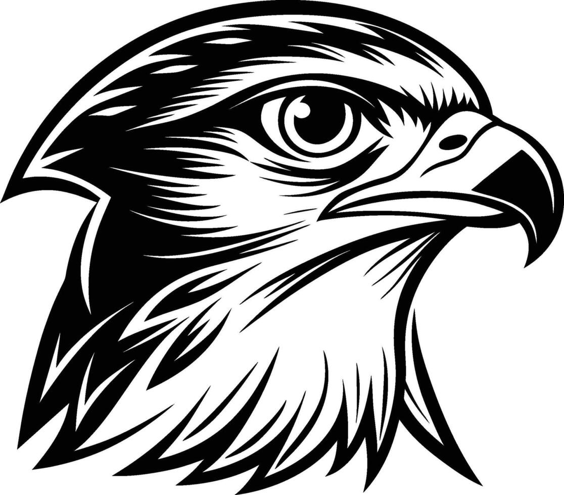 eagle head tattoo isolated on white background eps 10 vector