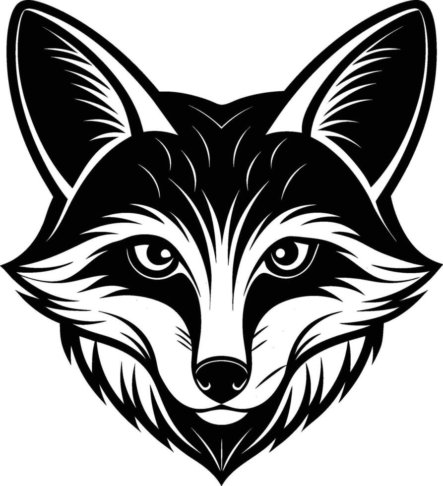 fox head silhouette eps 10 vector