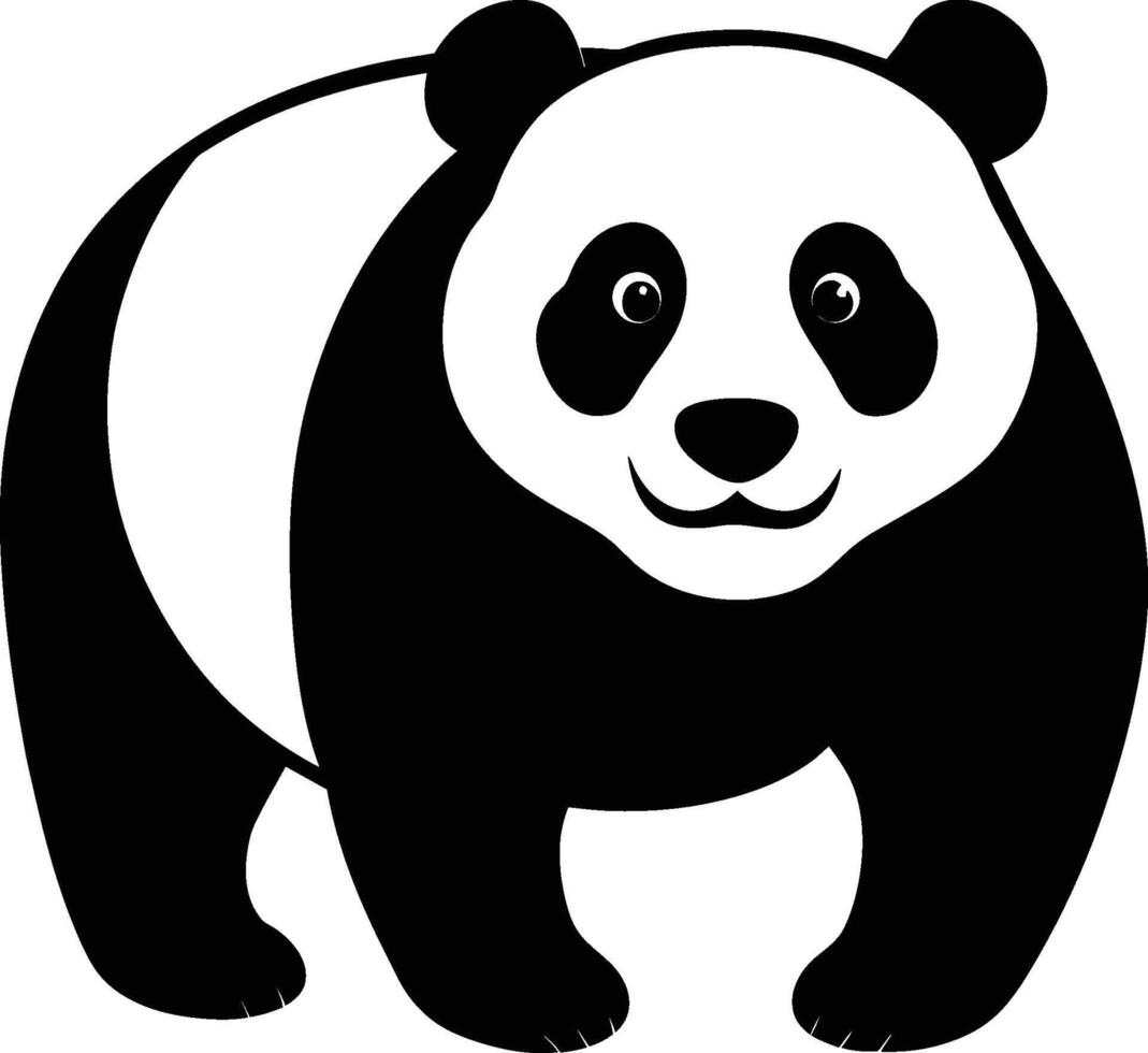 baby panda bear illustration isolated on white background eps 10 vector