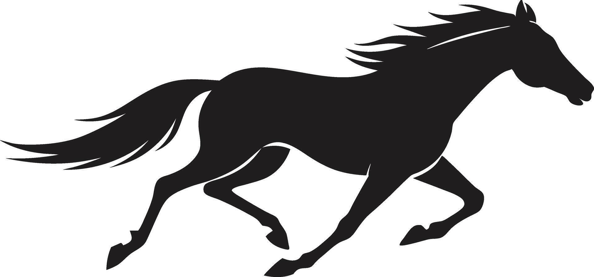 horse silhouette isolated on white background vector