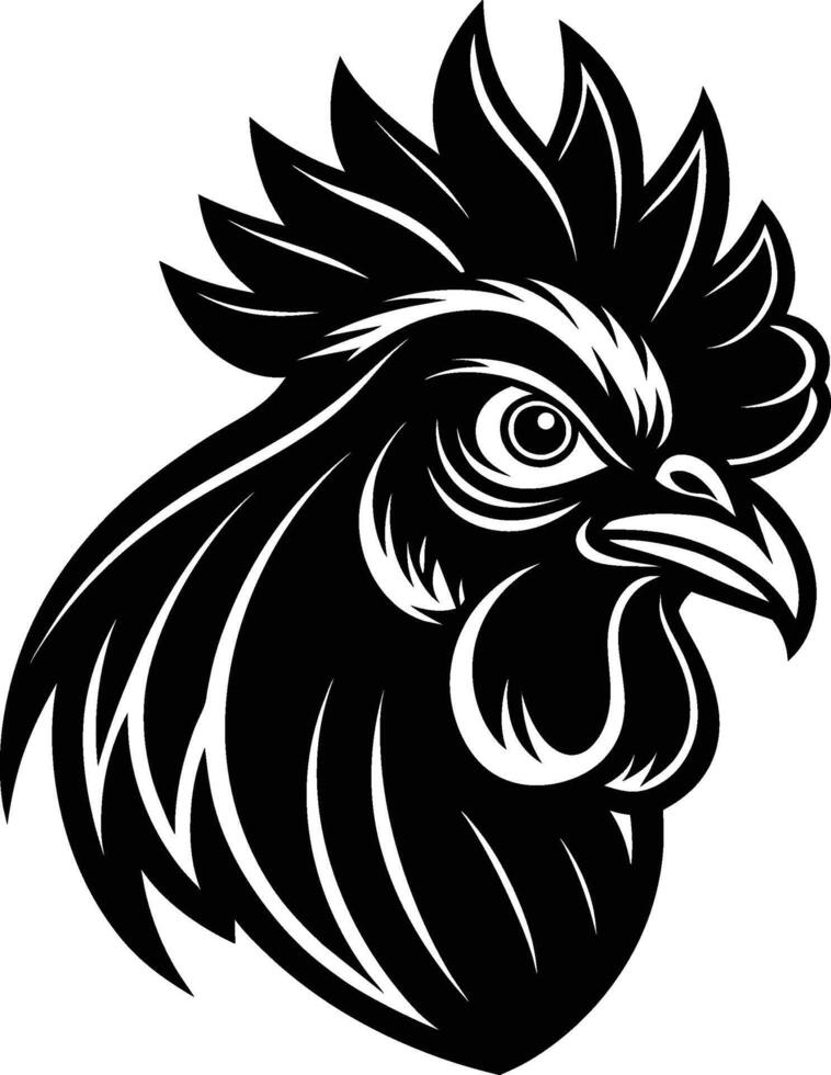 chicken head illustration isolated on white background eps 10 vector