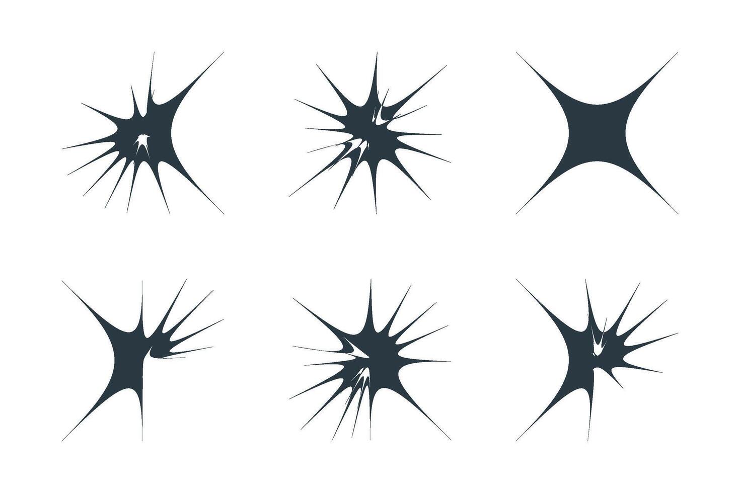 Abstract Sparkle Shape Symbol Sign pictogram symbol visual illustration Set vector