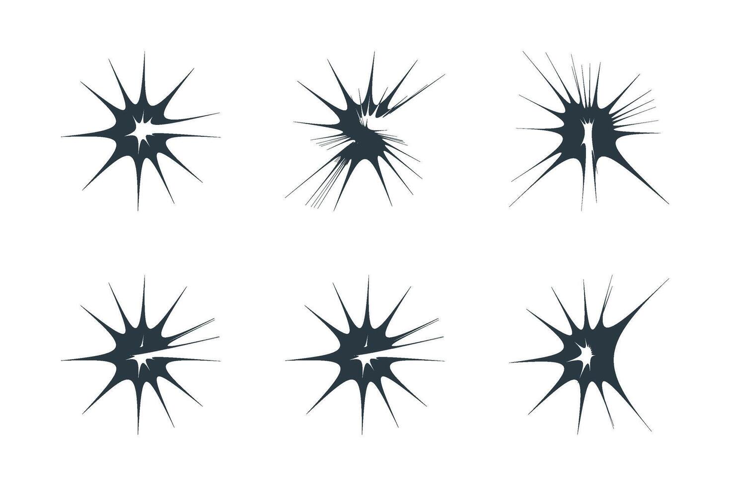 Abstract Sparkle Shape Symbol Sign pictogram symbol visual illustration Set vector