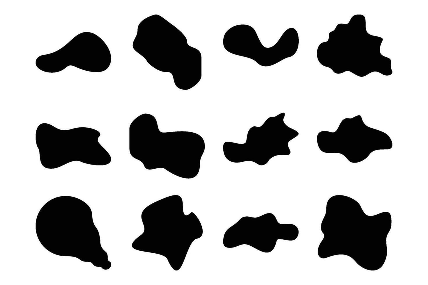 Blobs Fluid Shapes pictogram symbol visual illustration Set vector