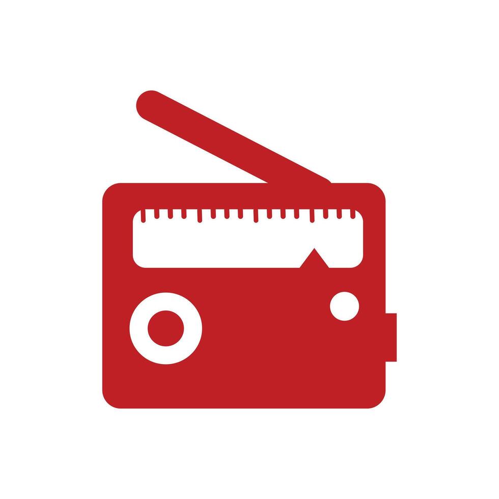 illustration of fm radio icon in list style. Radio frequency design elements that are suitable for user interface design in applications. vector