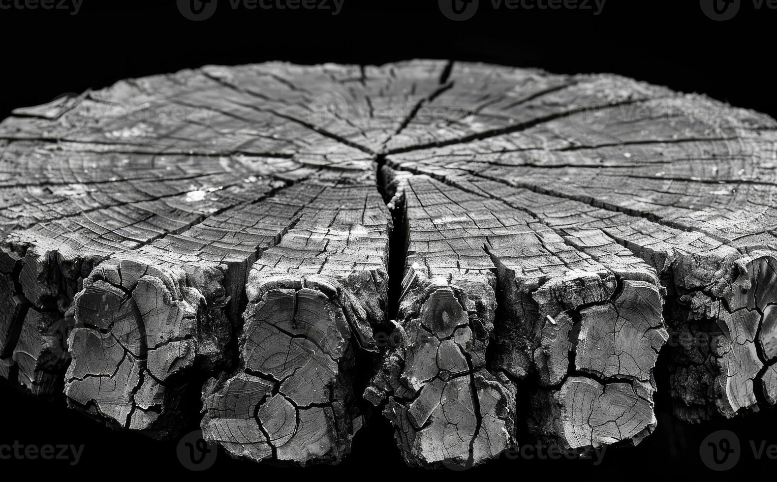 Tree stump is natural resource that can be used for many purposes photo