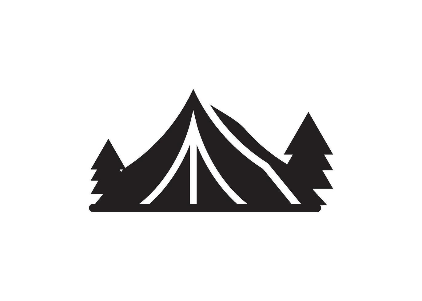 Tent icon design template isolated illustration vector