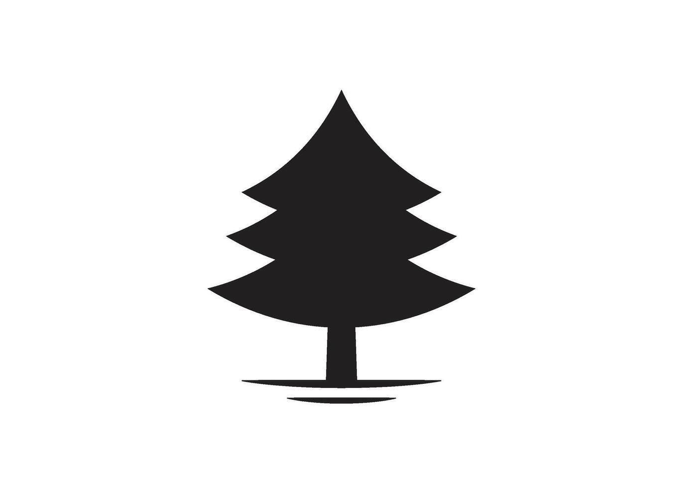 Pine tree icon design template isolated illustration vector