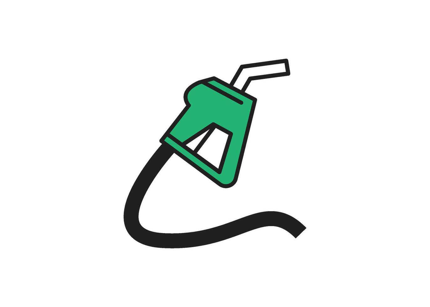 Gas pump nozzle icon design isolated vector