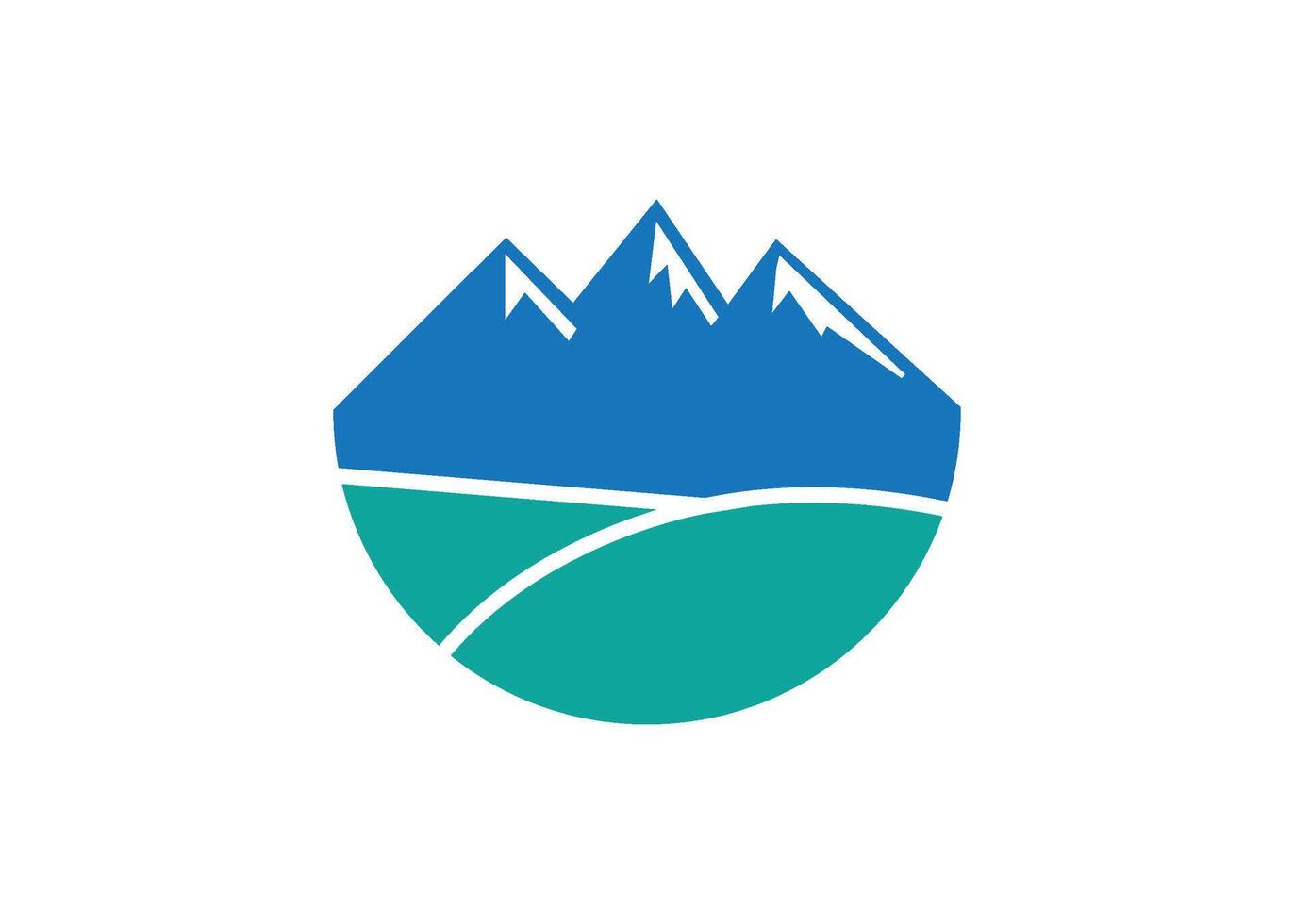 Mountain icon design template isolated illustration vector