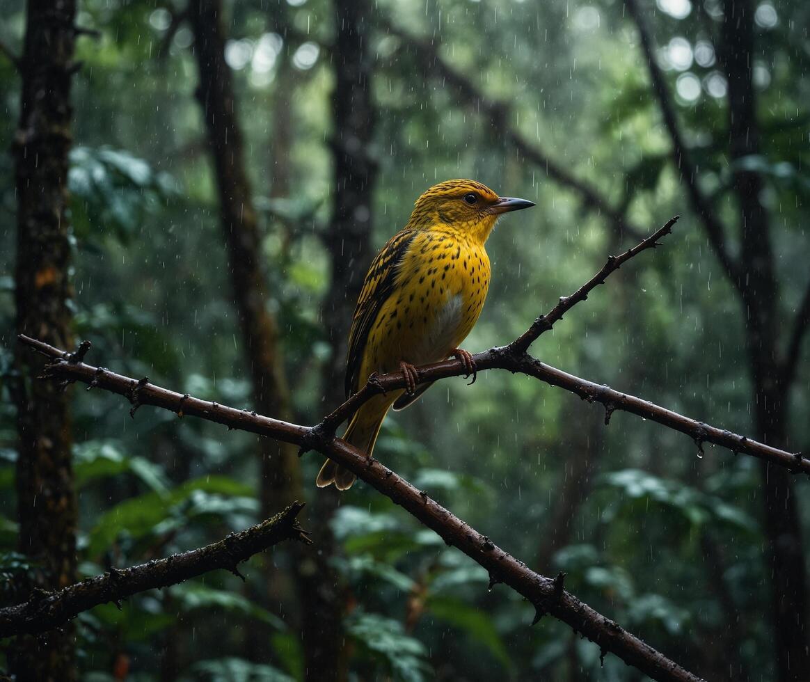 Sparrow, Eagle, Hawk, Owl, Pigeon, Crow, Robin, Parrot, Penguin, Flamingo, Swan, Hummingbird, Peacock, Woodpecker, Seagull, Toucan, Canary, Finch, Peli sitting on a branch in the natural green forest photo