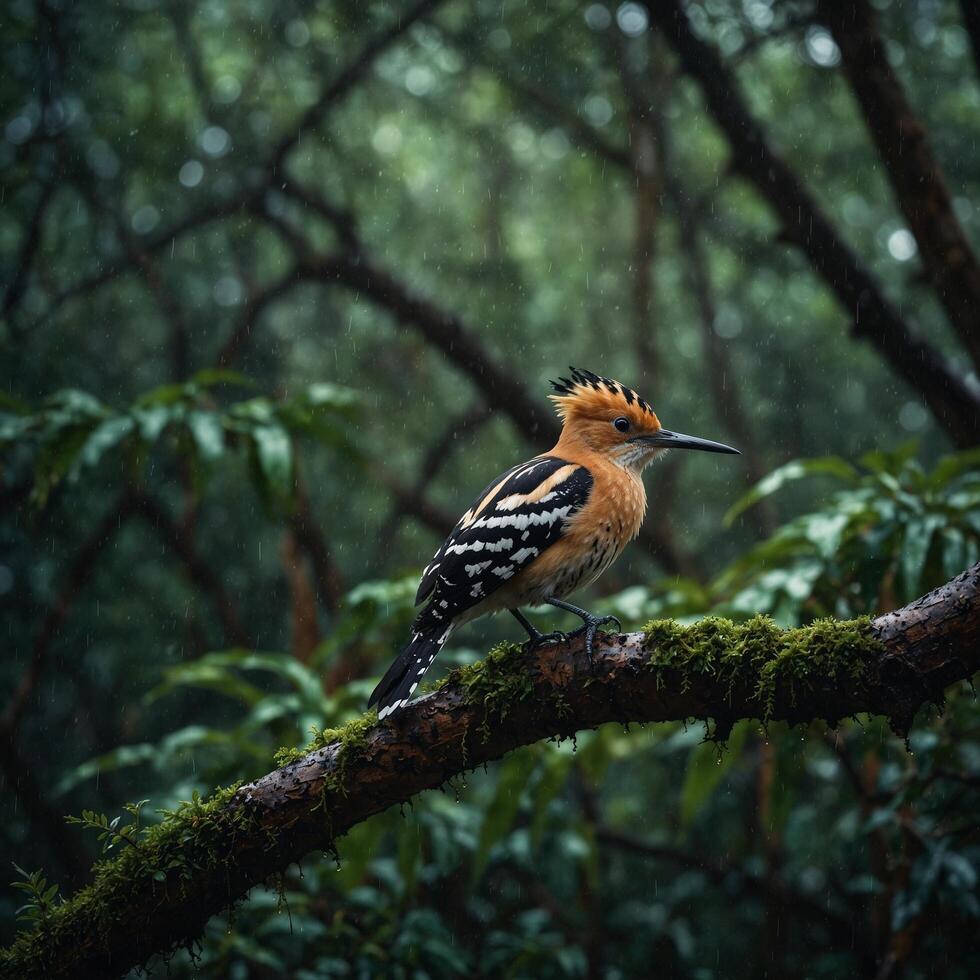 Sparrow, Eagle, Hawk, Owl, Pigeon, Crow, Robin, Parrot, Penguin, Flamingo, Swan, Hummingbird, Peacock, Woodpecker, Seagull, Toucan, Canary, Finch, Peli sitting on a branch in the natural green forest photo