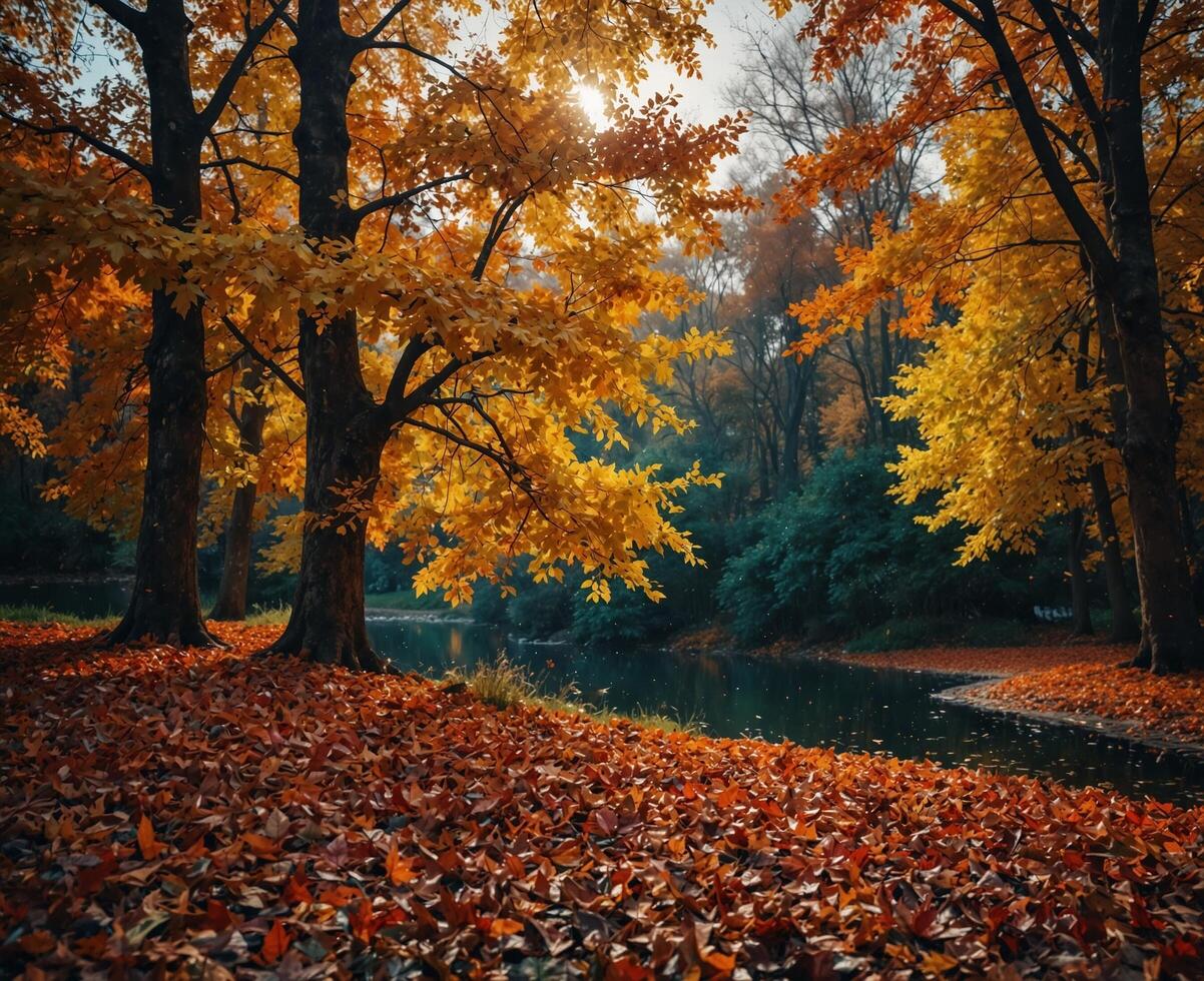 Autumn leaves background. Yellow leaves background. Autumn leaves background. photo