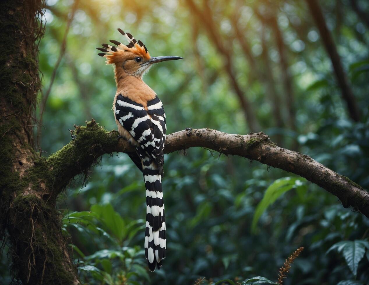 Sparrow, Eagle, Hawk, Owl, Pigeon, Crow, Robin, Parrot, Penguin, Flamingo, Swan, Hummingbird, Peacock, Woodpecker, Seagull, Toucan, Canary, Finch, Peli sitting on a branch in the natural green forest photo