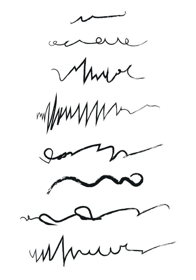 Doodles with charcoal pencil texture. illustration vector