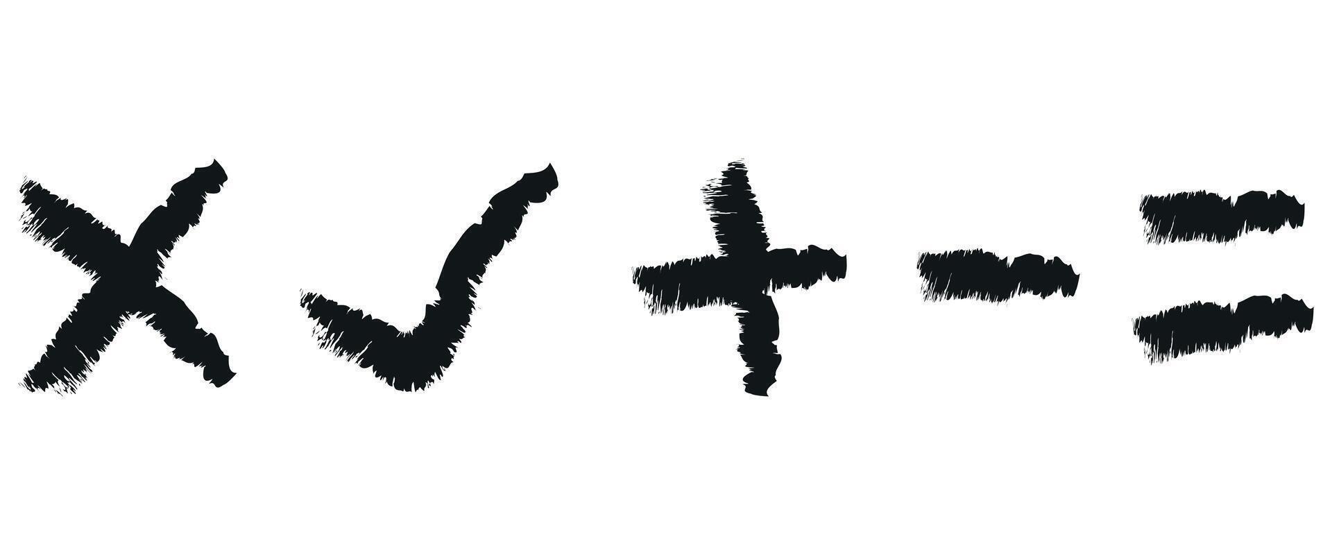 Doodles with charcoal pencil texture. illustration vector