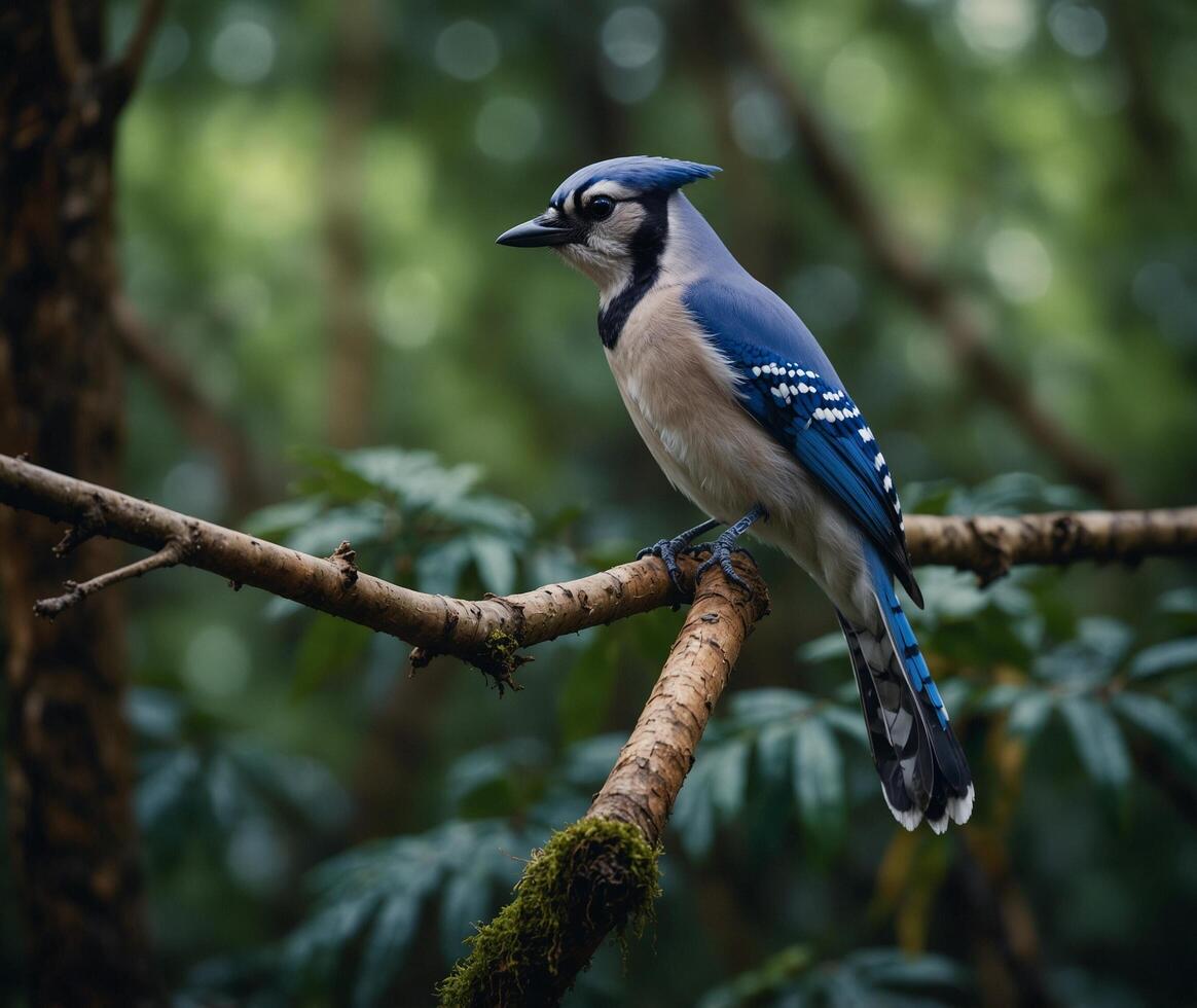 Sparrow, Eagle, Hawk, Owl, Pigeon, Crow, Robin, Parrot, Penguin, Flamingo, Swan, Hummingbird, Peacock, Woodpecker, Seagull, Toucan, Canary, Finch, Peli sitting on a branch in the natural green forest photo