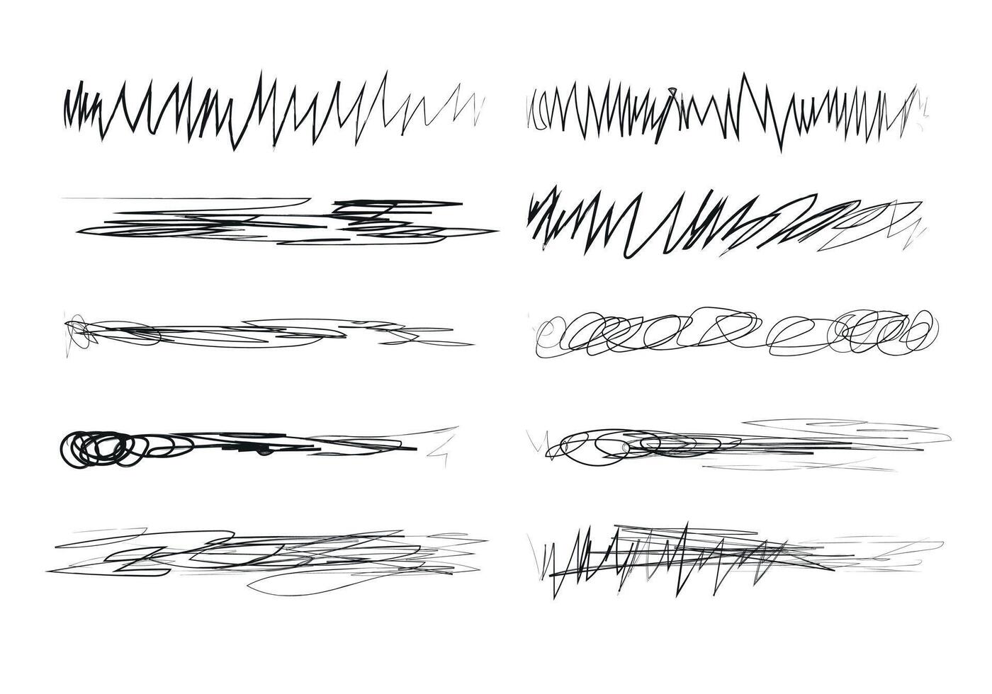 Doodles with charcoal pencil texture. illustration vector