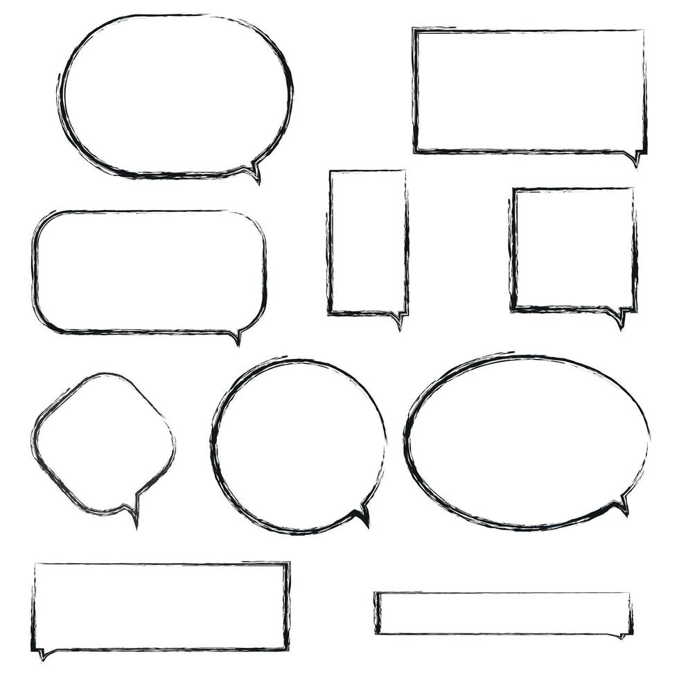 Doodles with charcoal pencil texture. illustration vector