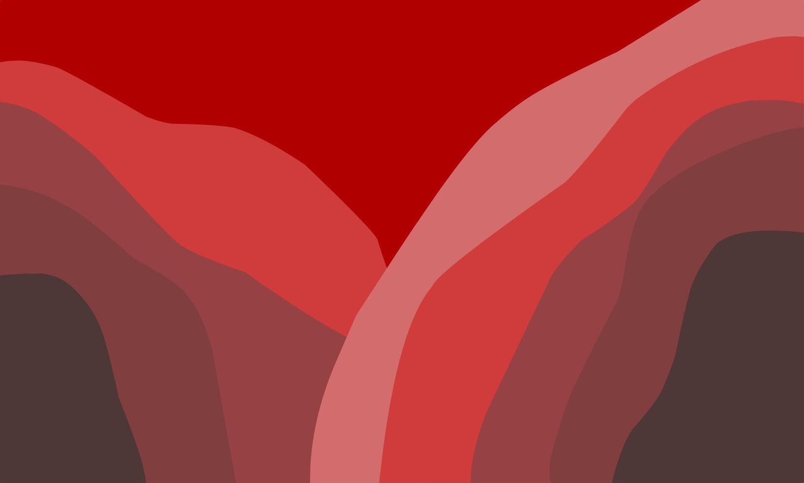 a red and black background with a mountain in the middle vector