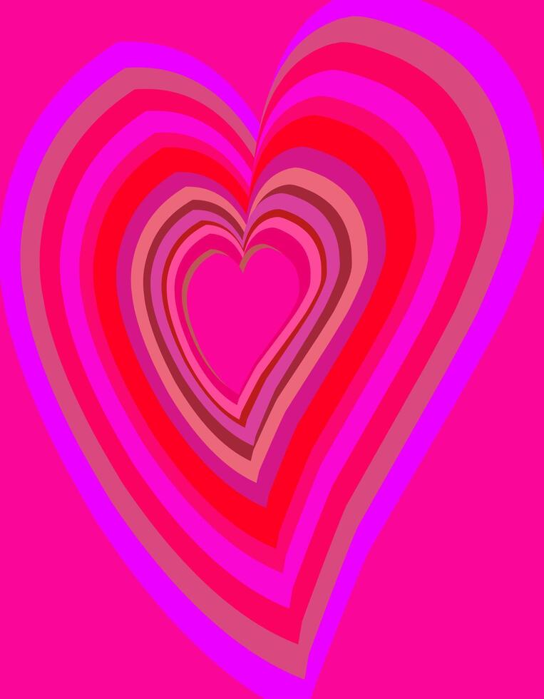 a pink heart with a red background vector