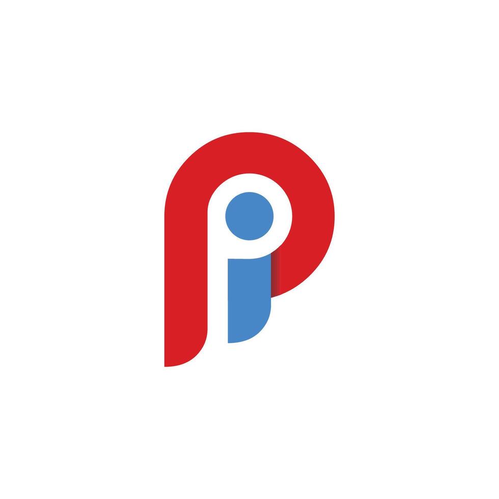 Initial Letter PI or IP Logo Design Template. vector