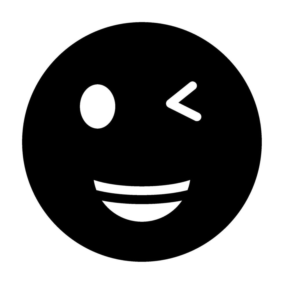 Wink Smile icon for illustration, web, app, infographic, etc vector