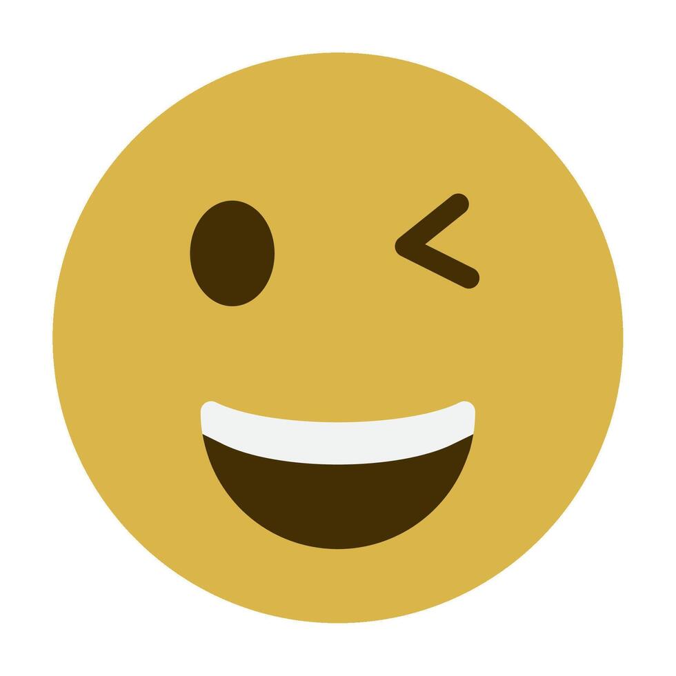 Wink Smile icon for illustration, web, app, infographic, etc vector