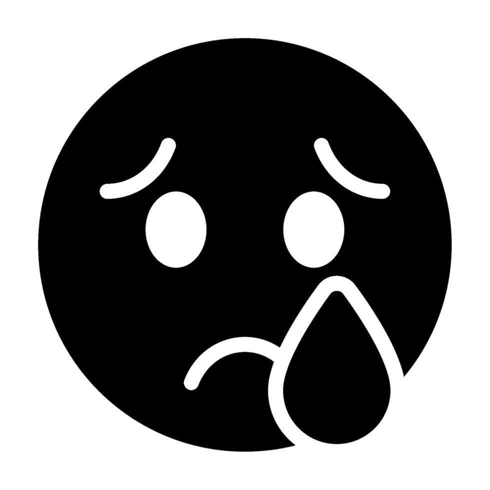 Sad Tear icon for illustration, web, app, infographic, etc vector