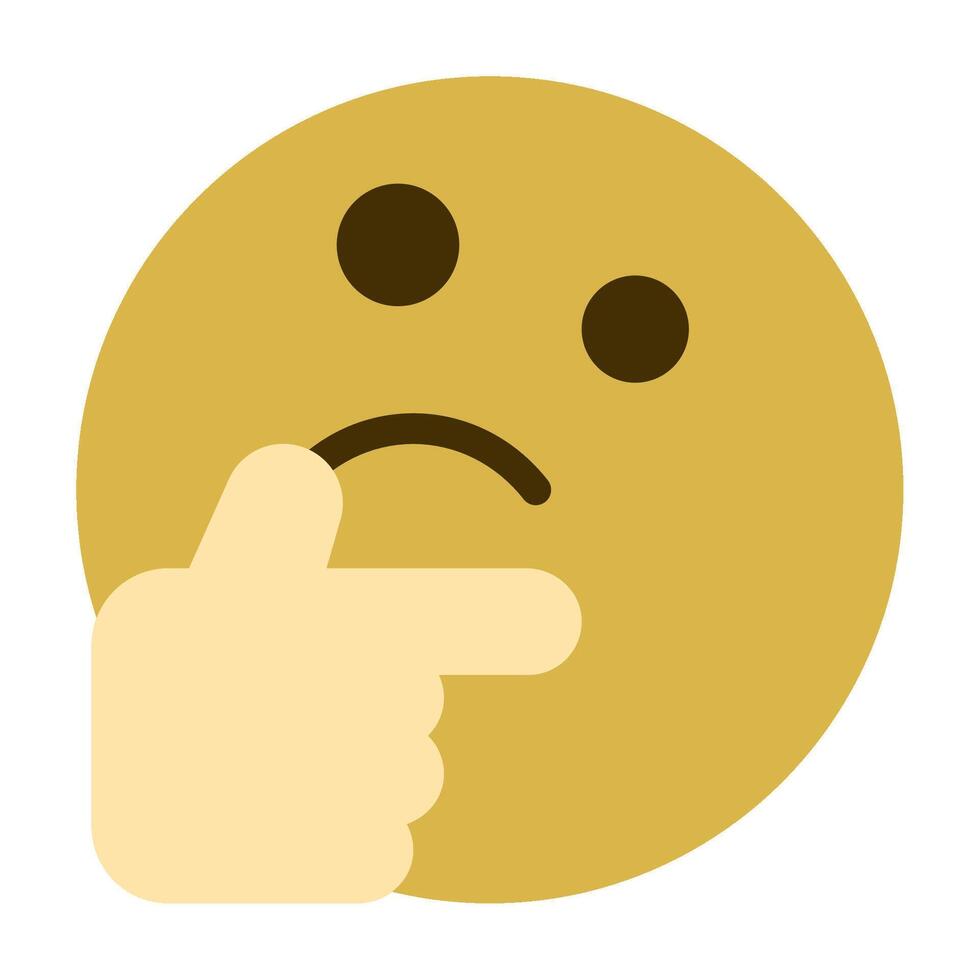 Thinking Hmm icon for illustration, web, app, infographic, etc vector