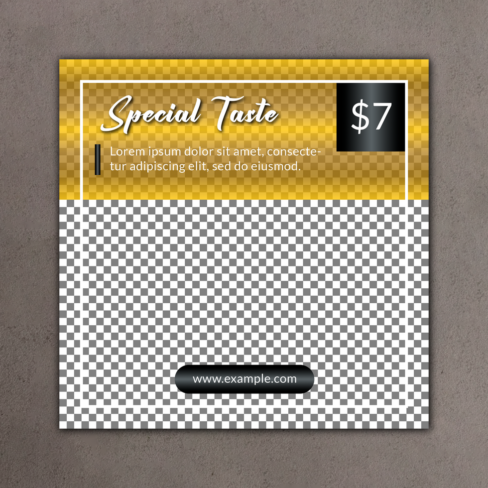 Social media post for food promotion offer poster. Healthy food social media post template design. psd