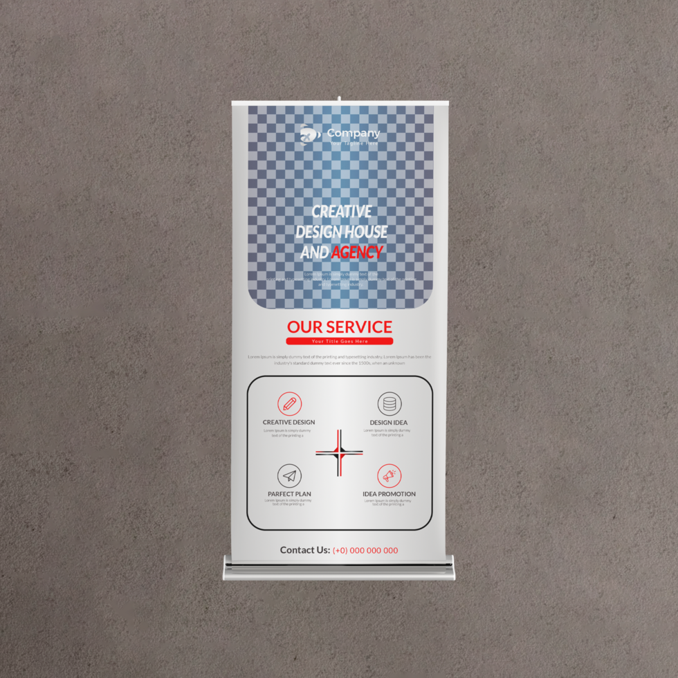Business Roll up banner vertical template design for brochure business flyer. psd