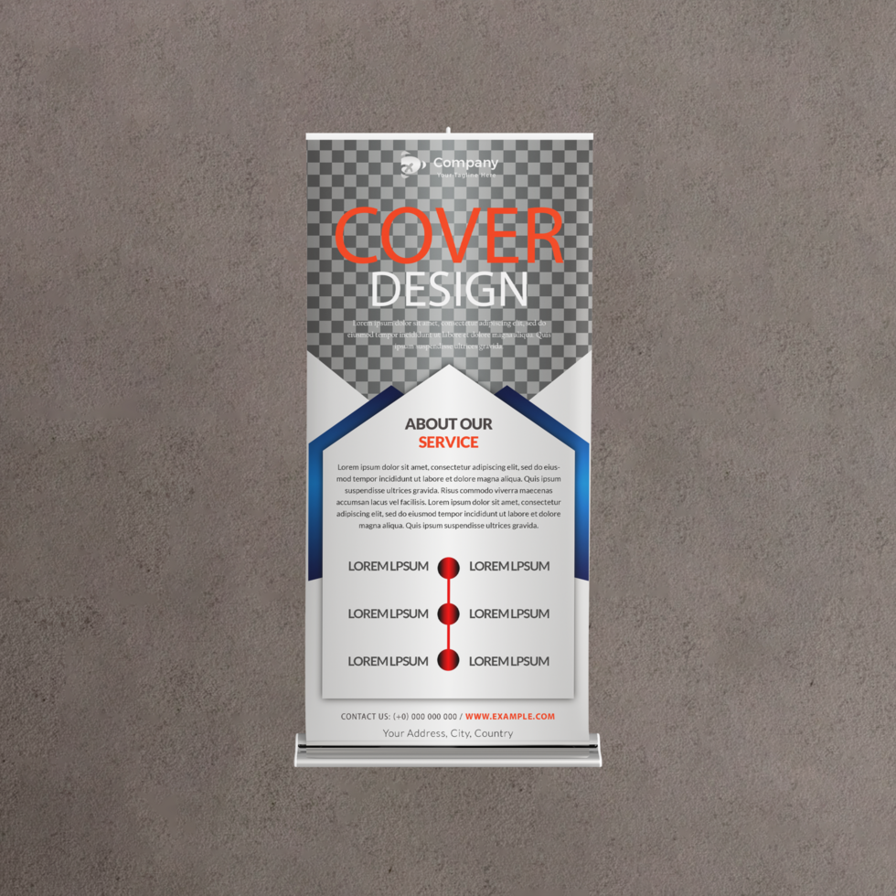 Business Roll up banner vertical template design for brochure business flyer. psd