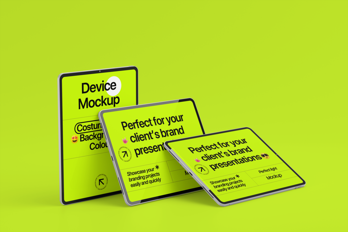 Device mockup with minimalist background design and realistic scene psd