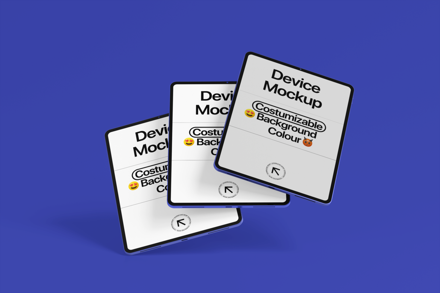 Tablet mockup device customizable background psd