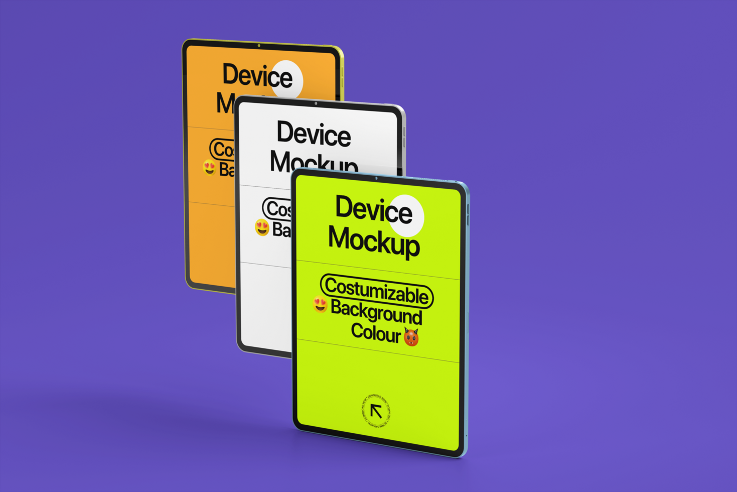 Editable mockup tablet with minimal background psd