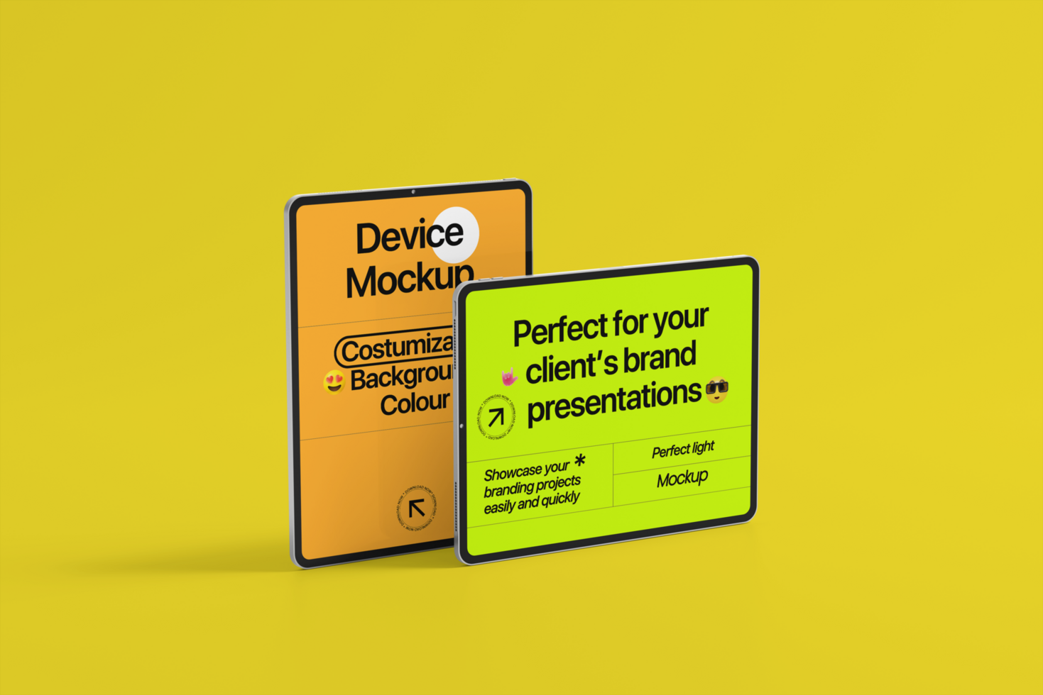 minimalist tablet device mockup with realistic scene psd