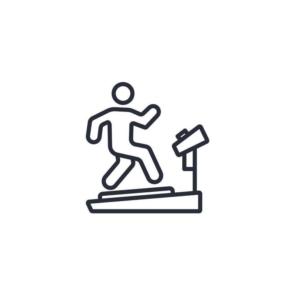 treadmill icon. .Editable stroke.linear style sign for use web design,logo.Symbol illustration. vector