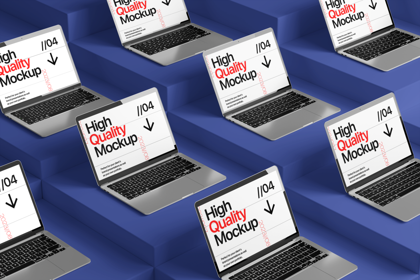Multiple device mockup laptop psd